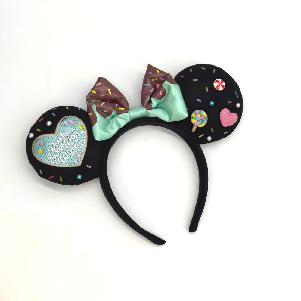 Vanellope’s Sweet Pop World Black Minnie Mouse Ears Disney Wreck It Ralph